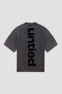 UNTIED® THE ENTRY COLLECTION SS26 VINTAGE BLACK FADEOUT EXTENDED T-SHIRT