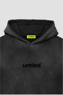 UNTIED® THE ENTRY COLLECTION SS26 BLACK SUN FADED HOODIE